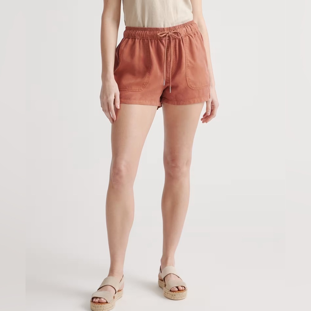 Quince Vintage Wash Tencel Utility Shorts